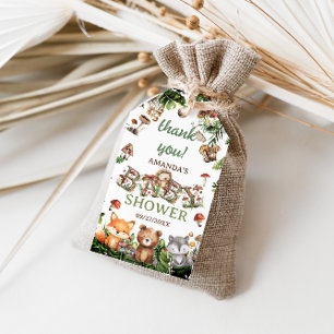 Woodland Animals Botanical Baby Shower Thank you Gift Tags