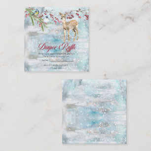 Woodland Animals Boy Baby Shower Diaper Raffle Enclosure Card