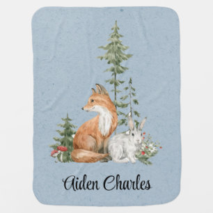 Woodland Animals Boy Baby Shower Gift Blanket