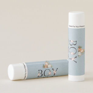 Woodland Animals Boy Baby Shower Lip Balm