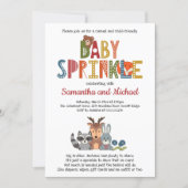 Woodland Animals Boy Baby Sprinkle Cute Forest Invitation (Front)