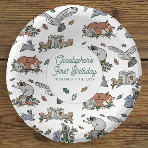 Woodland Animals Boy's Book Themed Birthday Paper Bowls