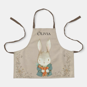 Woodland Animals Bunny Rabbit Watercolor Apron