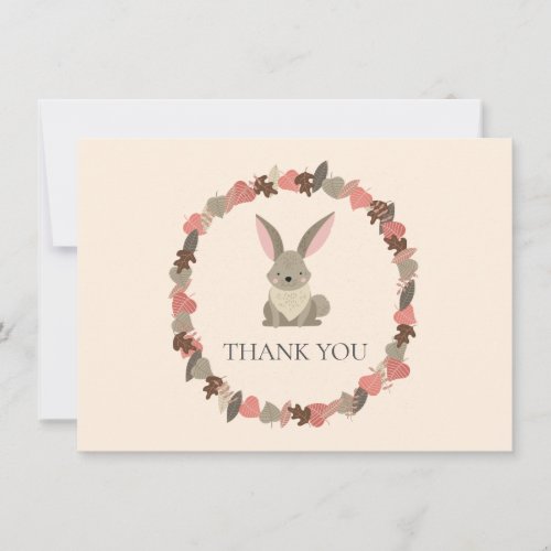 Woodland Animals Bunny Thank You