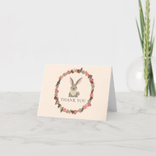 Woodland Animals Bunny Thank You Card