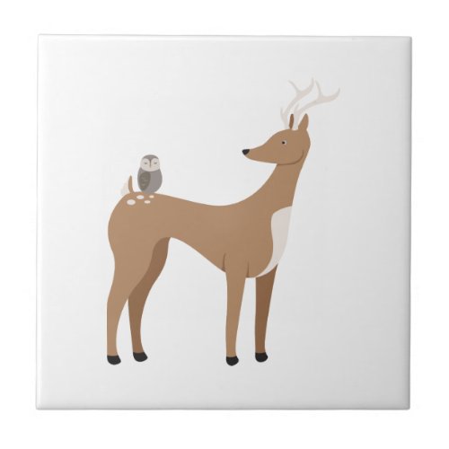 Woodland Animals Ceramic Tile