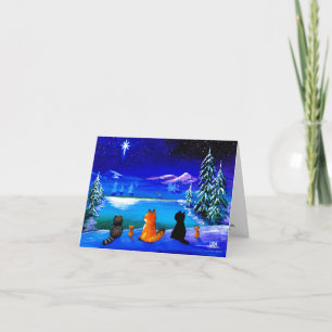 Woodland Animals Christian Christmas Card