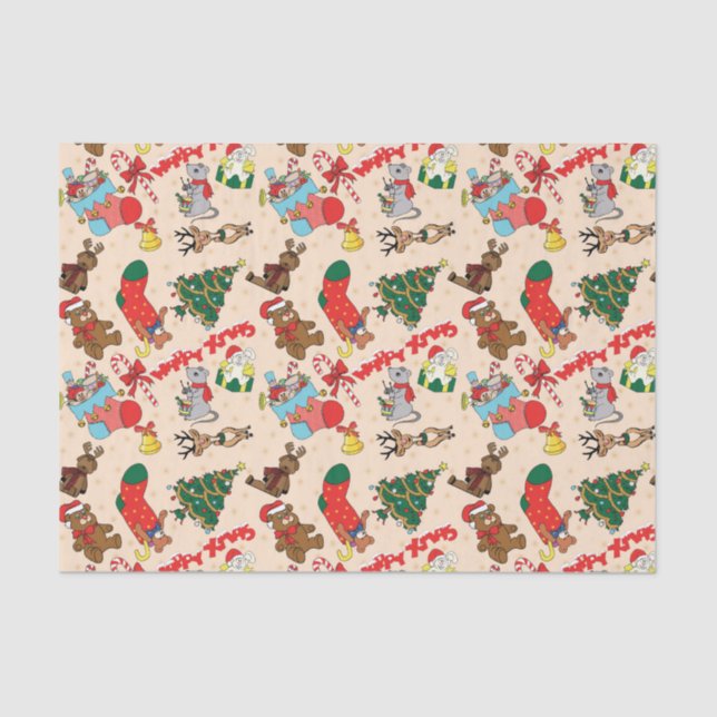 Woodland Animals  Christmas Tissue Paper (Front)
