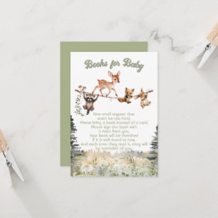 Woodland Animals Clothesline Forest books for baby Invitation