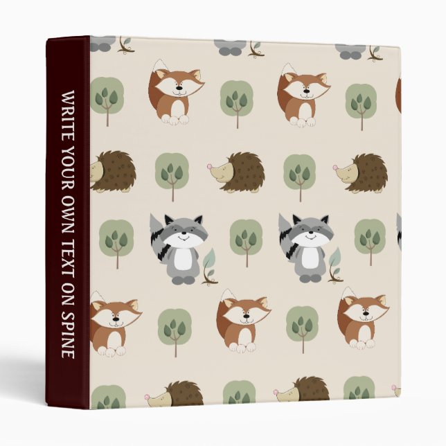 Woodland Animals Custom Avery Binder (Front/Spine)