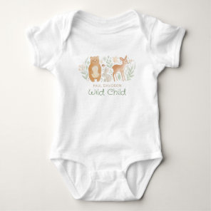 Woodland Animals Cute Baby Shower Gift Bodysuit