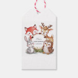 Woodland Animals Cute Baby Shower Gift Tags