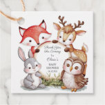 Woodland Animals Cute Baby Shower Thank You Favor Tags