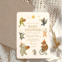 Woodland Animals Cute Circus Baby Shower 