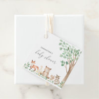 Woodland Animals Cute Gender Neutral Baby Shower Favor Tags