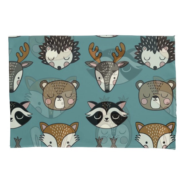 Woodland Animals Cute Vintage Pattern Pillow Case (Front)