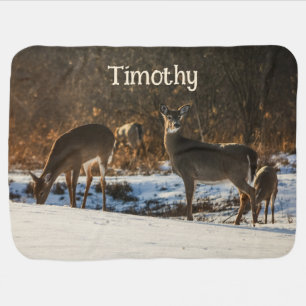 Woodland Animals Deer Baby Blanket
