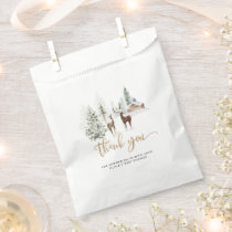 Woodland animals deer baby shower thank you favor bag