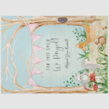 Woodland Animals Deer Owl Hedgehog Baby Girl