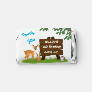 Woodland Animals Deer Rabbit Hedgehog Birthday Hershey's Miniatures