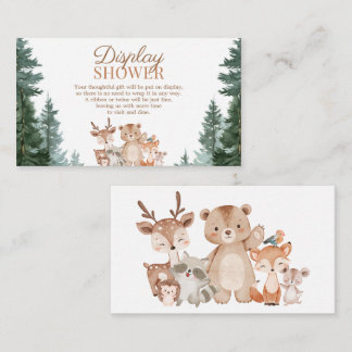 Woodland Animals Display Shower Baby Shower Card