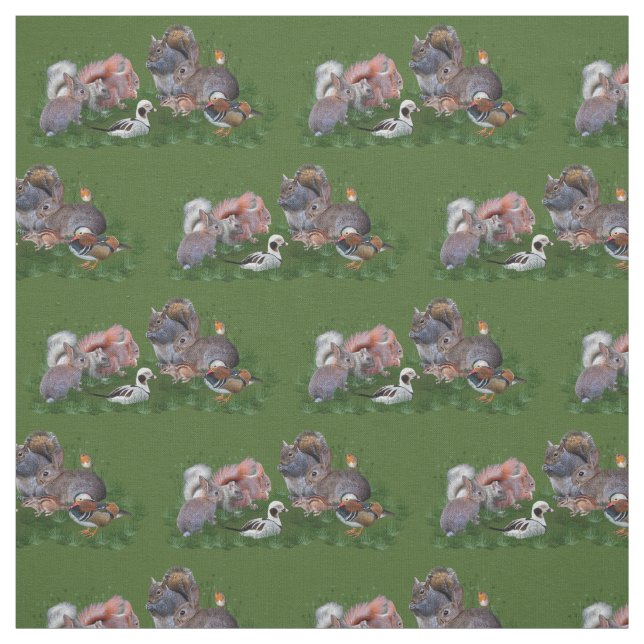 Woodland Animals Fabric (Swatch)