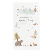 Woodland Animals Fall Baby Shower Paper Guest Towels