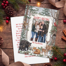 Woodland Animals Family Photo Season’s Greetings