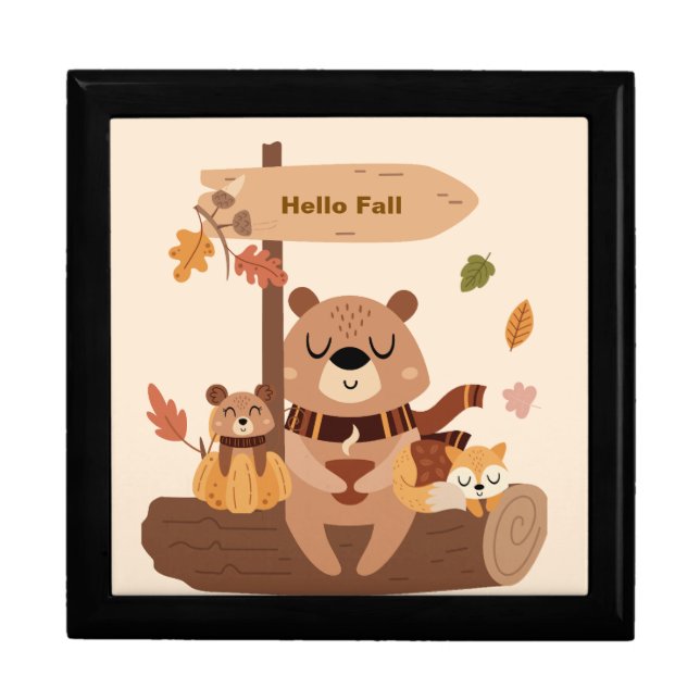 Woodland Animals for Autumn Memories Gift Box (Front)