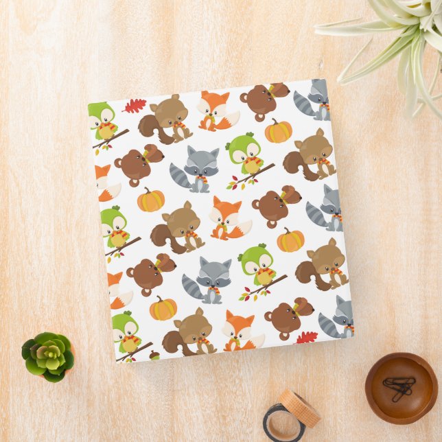 Woodland Animals, Forest Animals, Fall Animals 3 Ring Binder (In Situ)