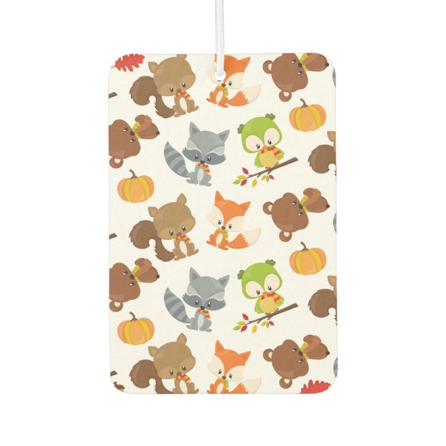 Woodland Animals, Forest Animals, Fall Animals Air Freshener (Front)
