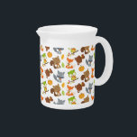 Woodland Animals, Forest Animals, Fall Animals Beverage Pitcher<br><div class="desc">Cute,  fun and adorable pattern with woodland animals,  pumpkins and leaves. Modern and trendy gift,  perfect for the animal lover in your life.</div>