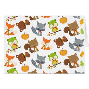 Woodland Animals, Forest Animals, Fall Animals Cards