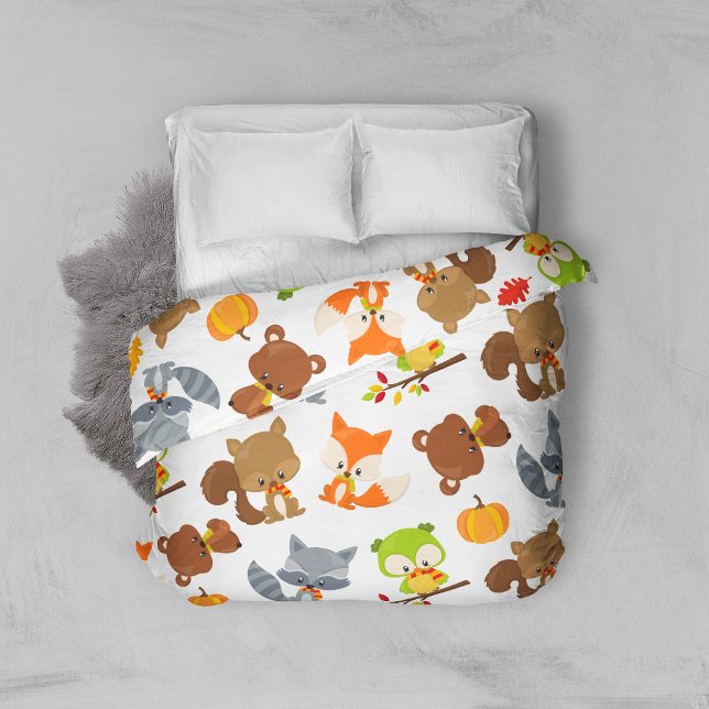 Woodland Animals, Forest Animals, Fall Animals Duvet Cover (Creator Uploaded)