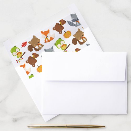 Woodland Animals Forest Animals Fall Animals Envelope Liner