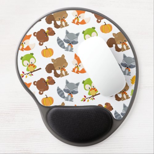 Woodland Animals Forest Animals Fall Animals Gel Mouse Pad