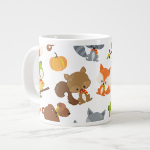 Woodland Animals, Forest Animals, Fall Animals Giant Coffee Mug