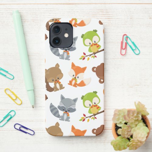 Woodland Animals Forest Animals Fall Animals iPhone 12 Case