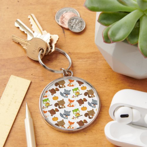 Woodland Animals Forest Animals Fall Animals Keychain