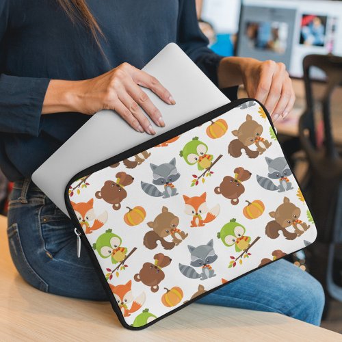 Woodland Animals Forest Animals Fall Animals Laptop Sleeve