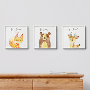 Woodland Animals, Forest Animals, Quotes Peel And Stick Photo Tile