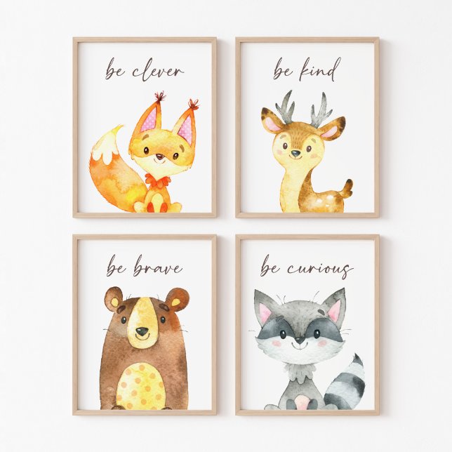 Woodland Animals, Forest Animals, Quotes Wall Art Sets (Creator Uploaded)