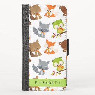 Woodland Animals, Forest Animals, Your Name iPhone X Wallet Case