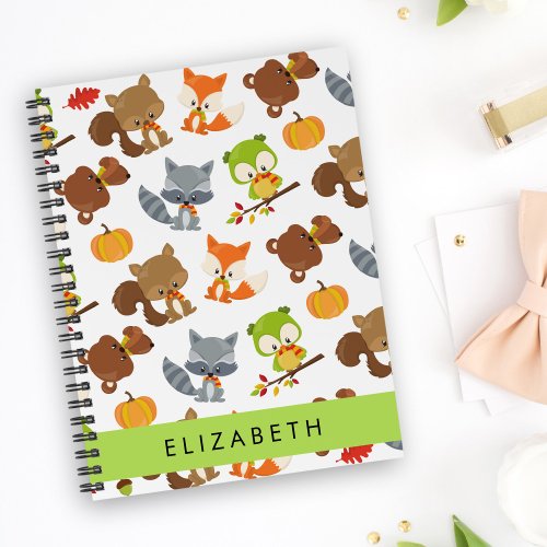Woodland Animals Forest Animals Your Name Notebook