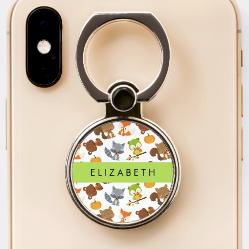 Woodland Animals Forest Animals Your Name Phone Ring Stand