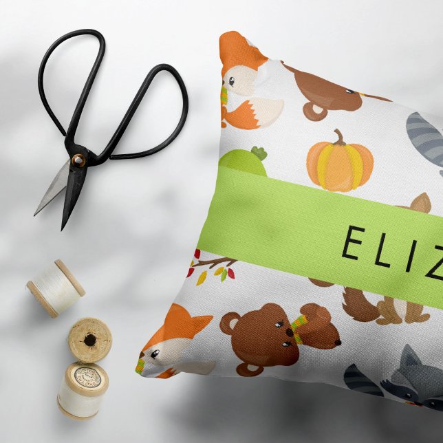 Woodland Animals, Forest Animals, Your Name Pillow Case (Creator Uploaded)
