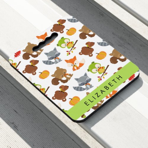 Woodland Animals Forest Animals Your Name Seat Cushion