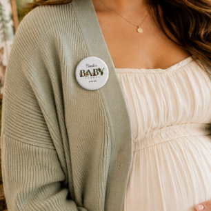 Woodland Animals Forest Baby Shower Button