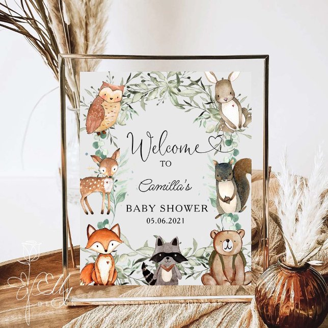 Woodland Animals Forest Baby Shower  Poster (Creator Uploaded)