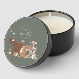 Woodland Animals Forest Baby Shower Thank Favors Mini Candle Favors